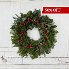 Load image into Gallery viewer, 'Brilliant Berries' Wreath with LED Lights