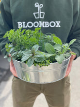 Load image into Gallery viewer, Metal Herb Washtub Planter