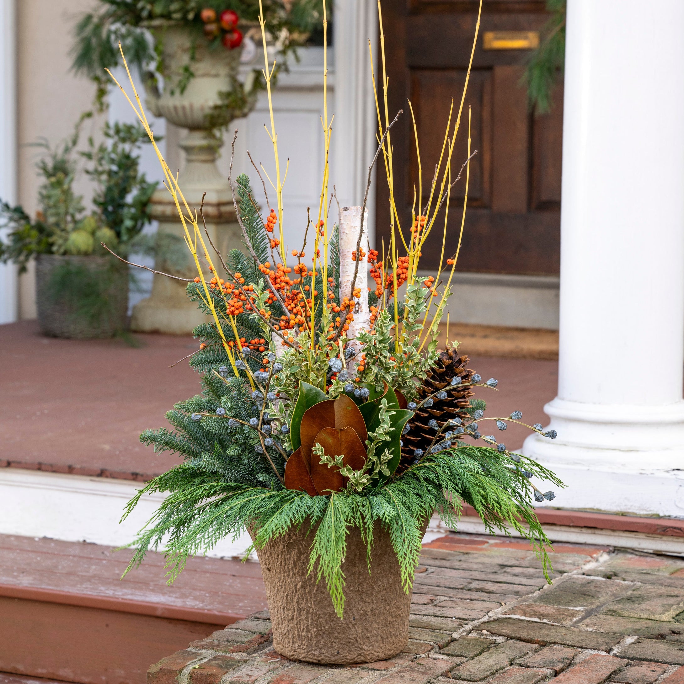'Winter Fire' Drop-In Planter