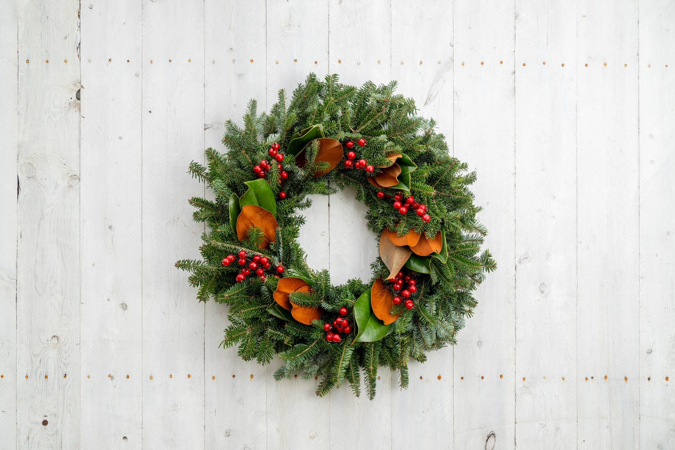 Magnolia + Berry Wreath