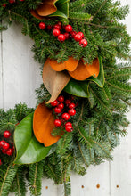 Load image into Gallery viewer, Magnolia + Berry Wreath
