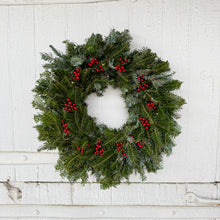 Load image into Gallery viewer, &#39;Brilliant Berries&#39; Wreath with LED Lights
