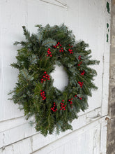 Load image into Gallery viewer, &#39;Brilliant Berries&#39; Wreath with LED Lights
