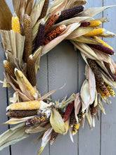 Load image into Gallery viewer, Fall Wreath- Indian Corn
