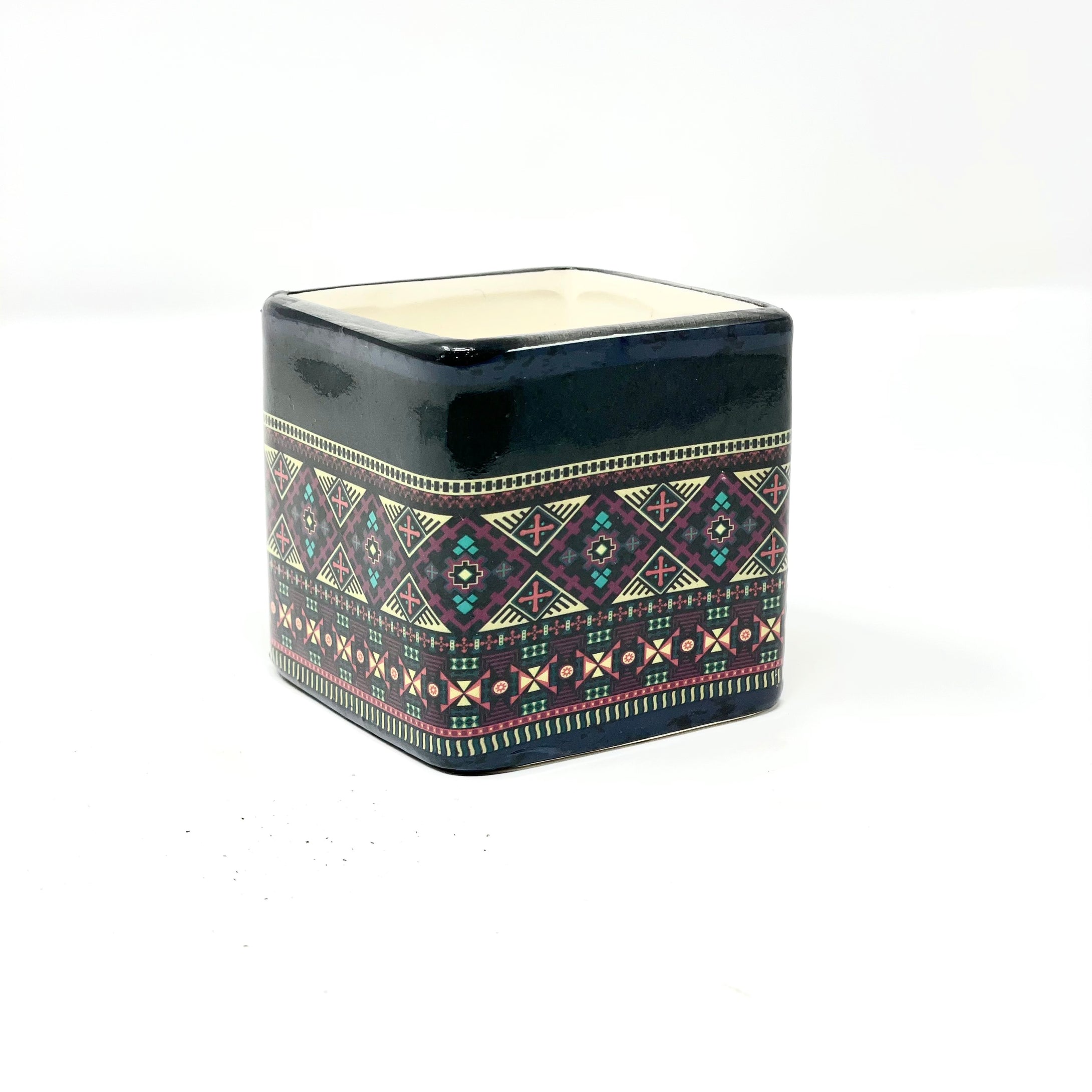 Black Earth Cube Planter