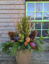 Load image into Gallery viewer, &quot;Burgundy Boughs&#39; Drop-in Planter
