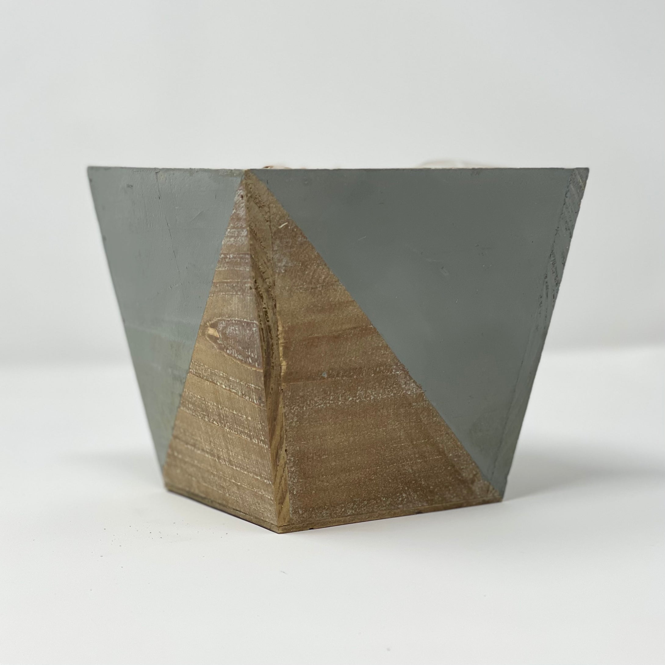 Wooden Geo-planter
