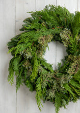 Load image into Gallery viewer, Cedar + Juniper Wreath
